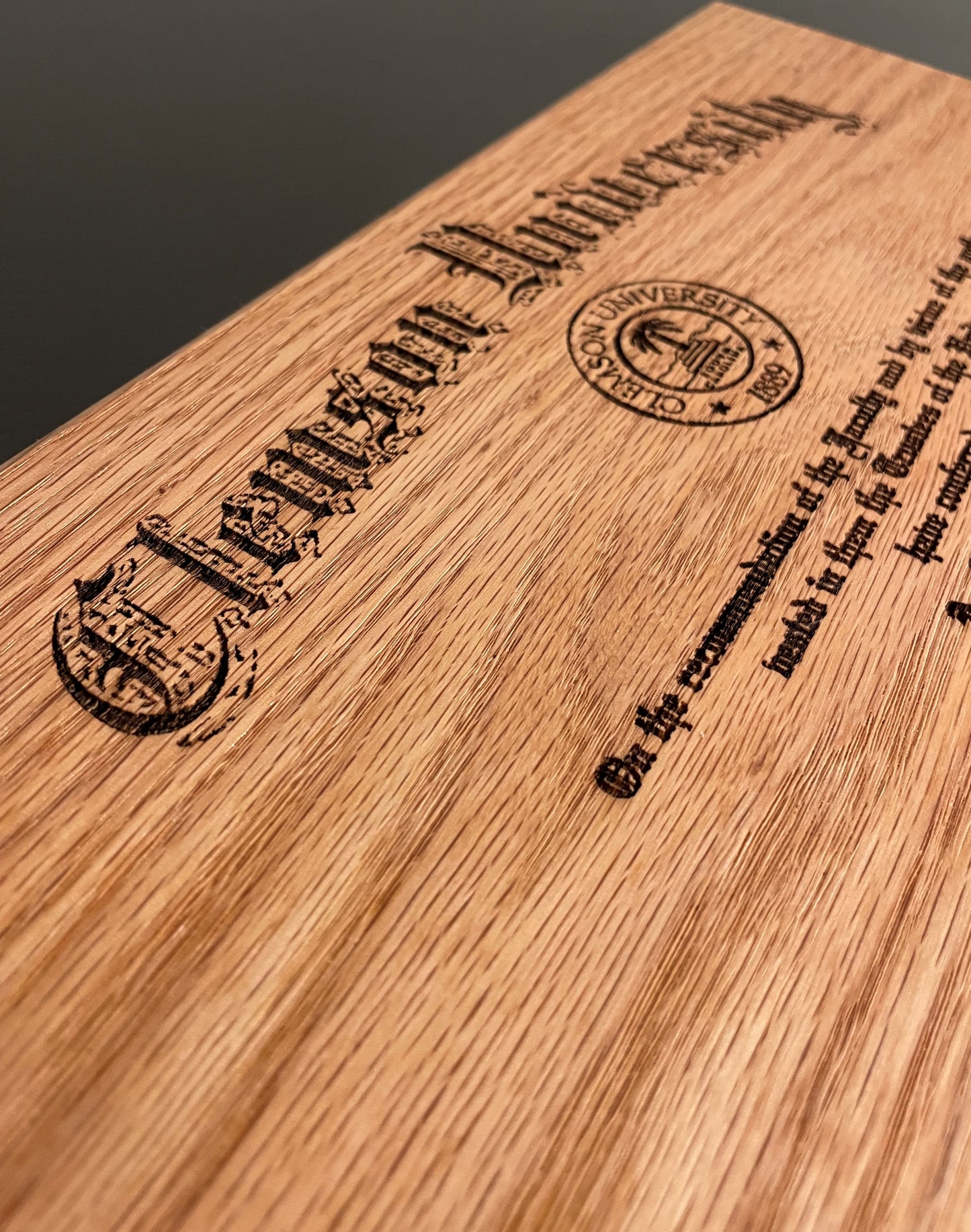 Custom Engraved Red Oak Certificate (12" x 15")