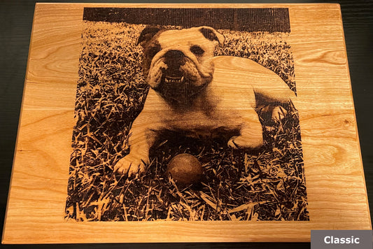 Engraved Pet Portrait (Cherry)